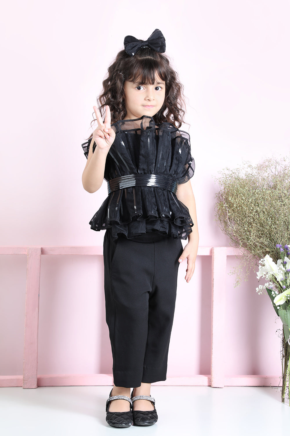 Black Coord Set With Belt