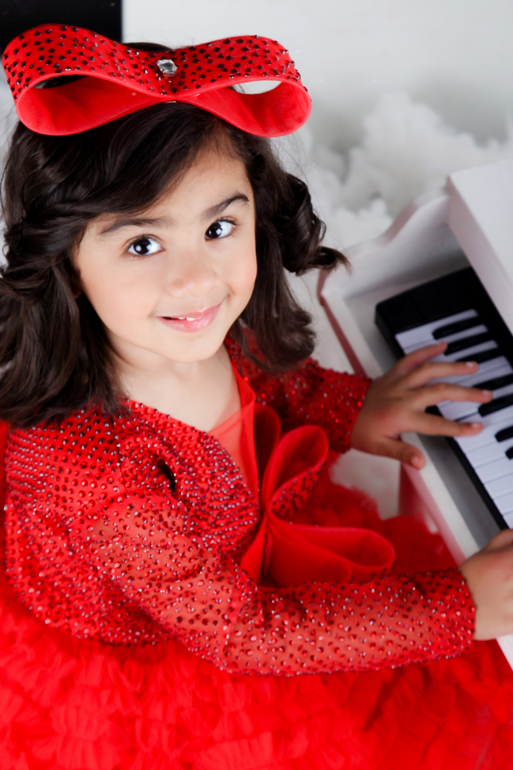 Swarovski Handwork Dress With Detachable Tail