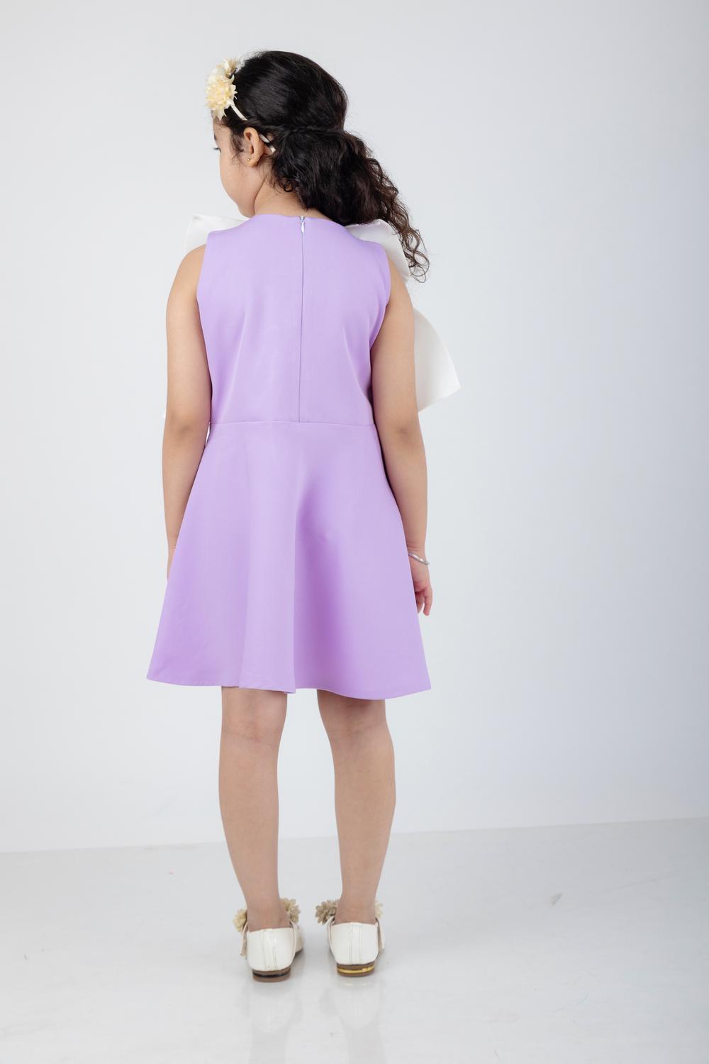 A Line Dress With Big Flower And Stone Detailng In The Center