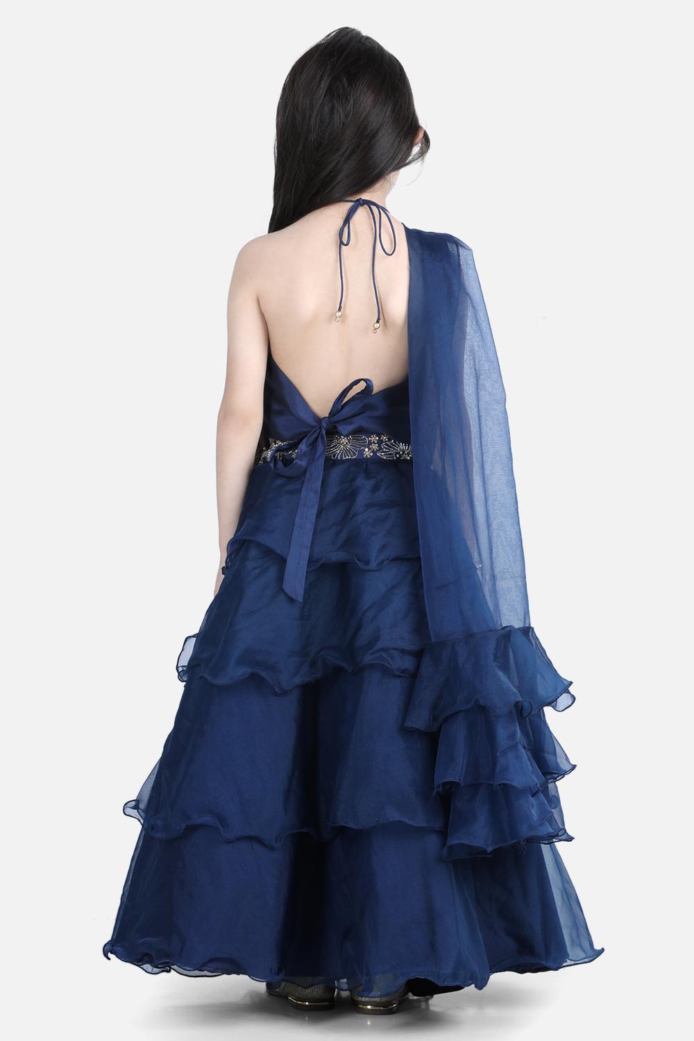 Orgenza Lehnga With Silk Blend Lineing And Handmade Latkansilk Blouse With Handwork Of Sequence And Moti