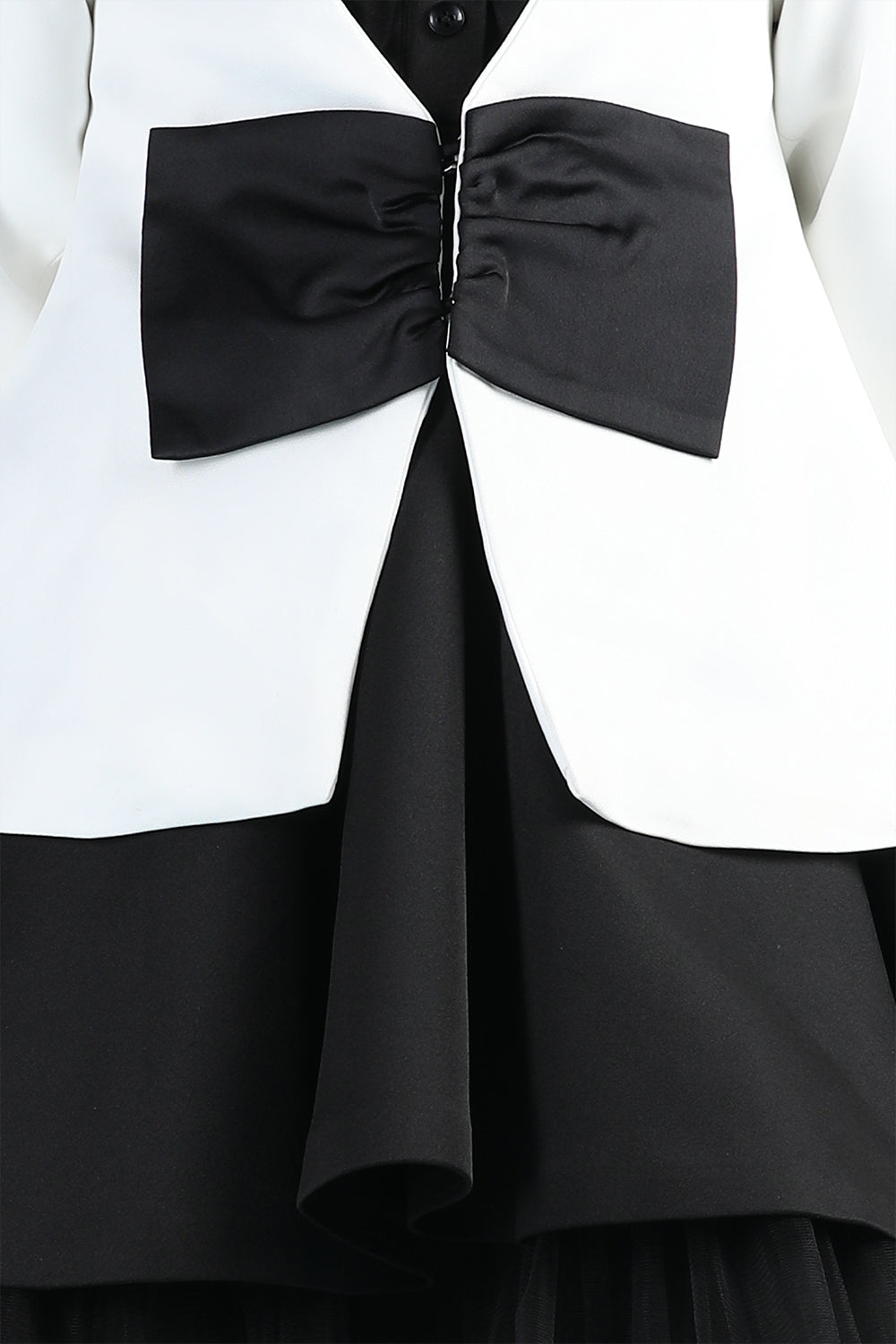 Black & White Girl Dress With Coat