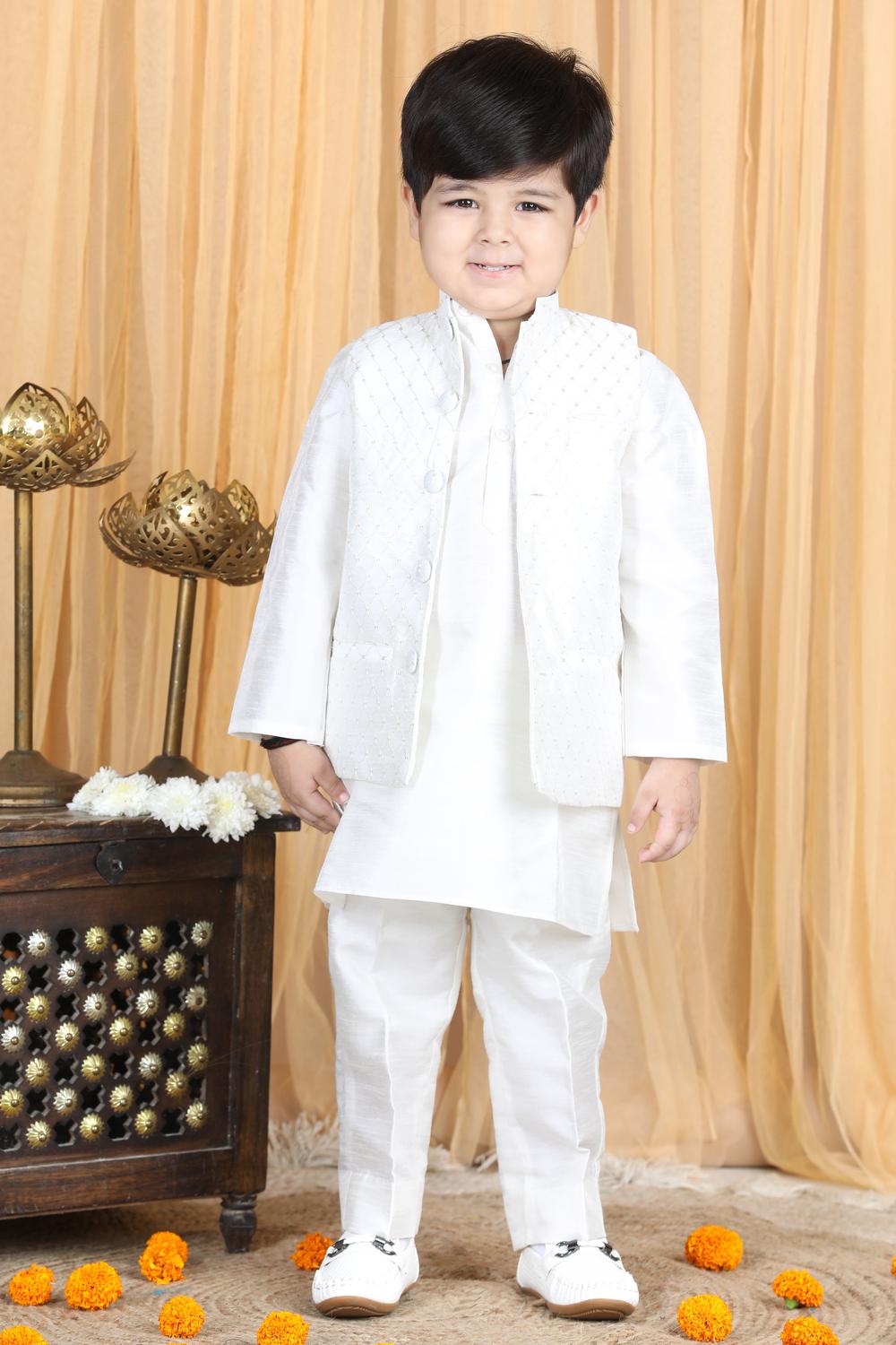 Kurta,Pajama With Sleeveless  Jacket