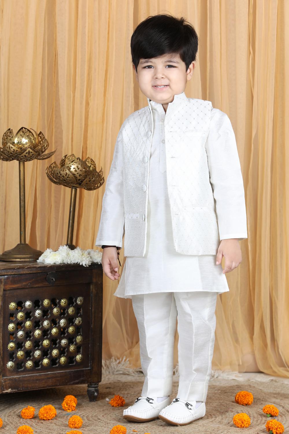 Kurta,Pajama With Sleeveless  Jacket