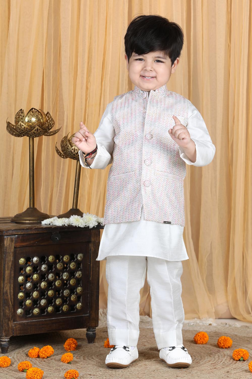 Kurta,Pajama With Sleeveless  Jacket