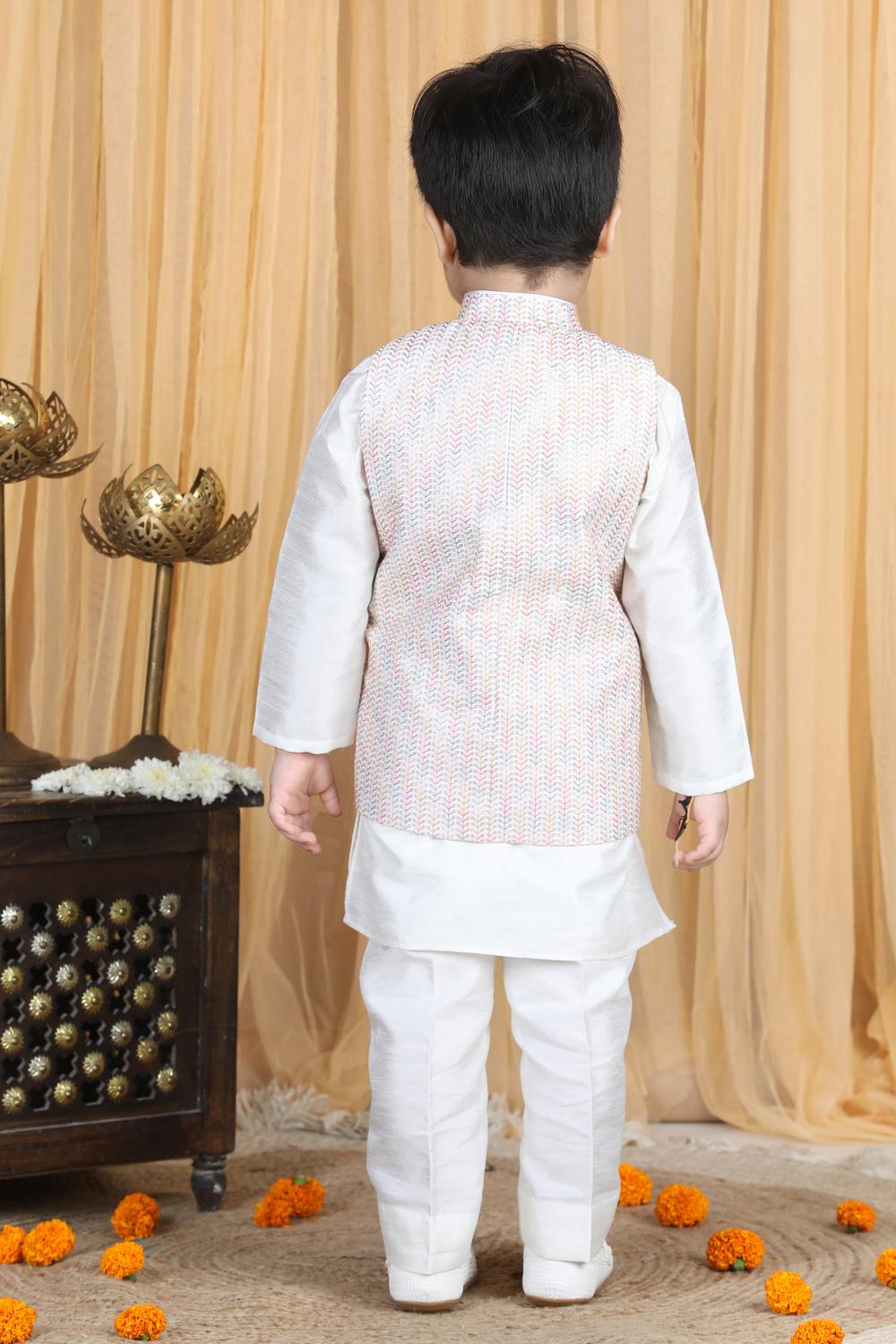 Kurta,Pajama With Sleeveless  Jacket