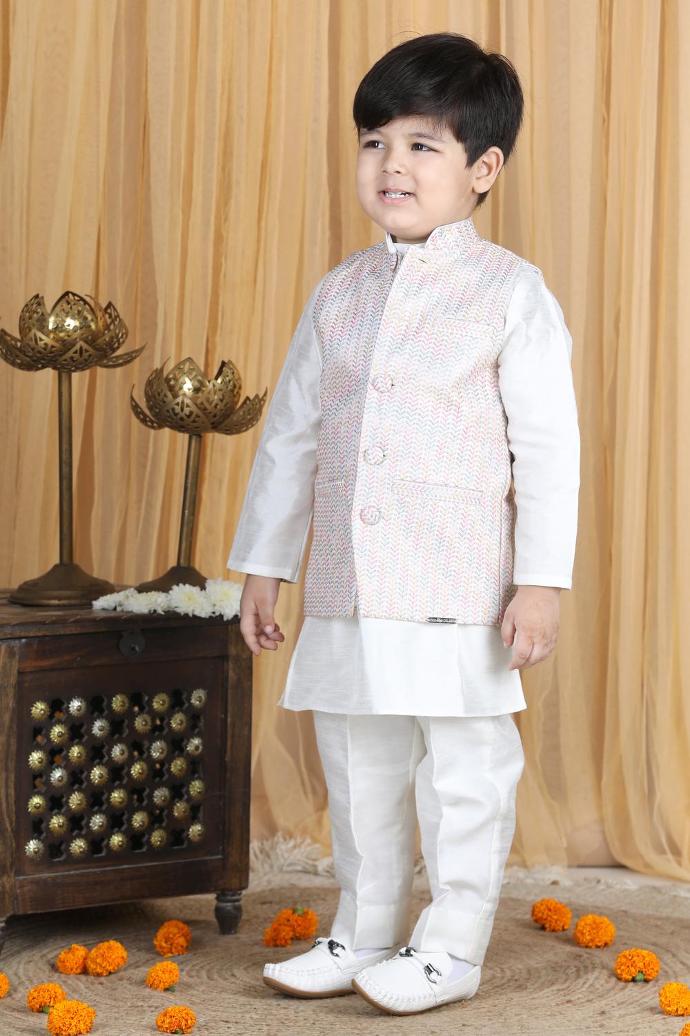 Kurta,Pajama With Sleeveless  Jacket