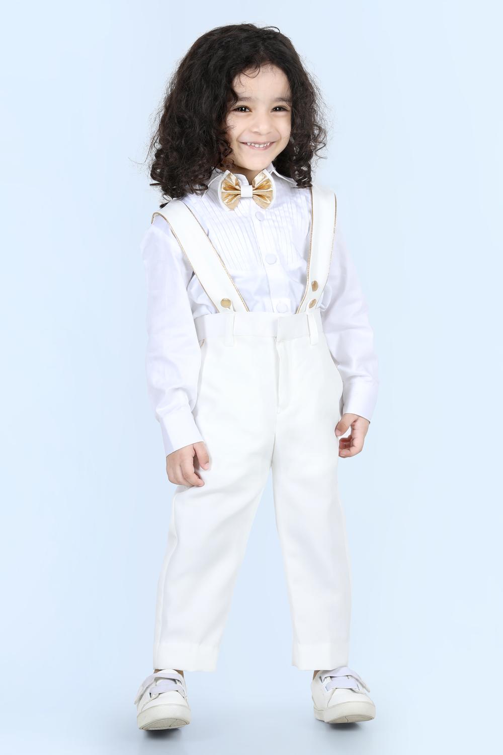 Suspender Pant,Shirt & Bow Set