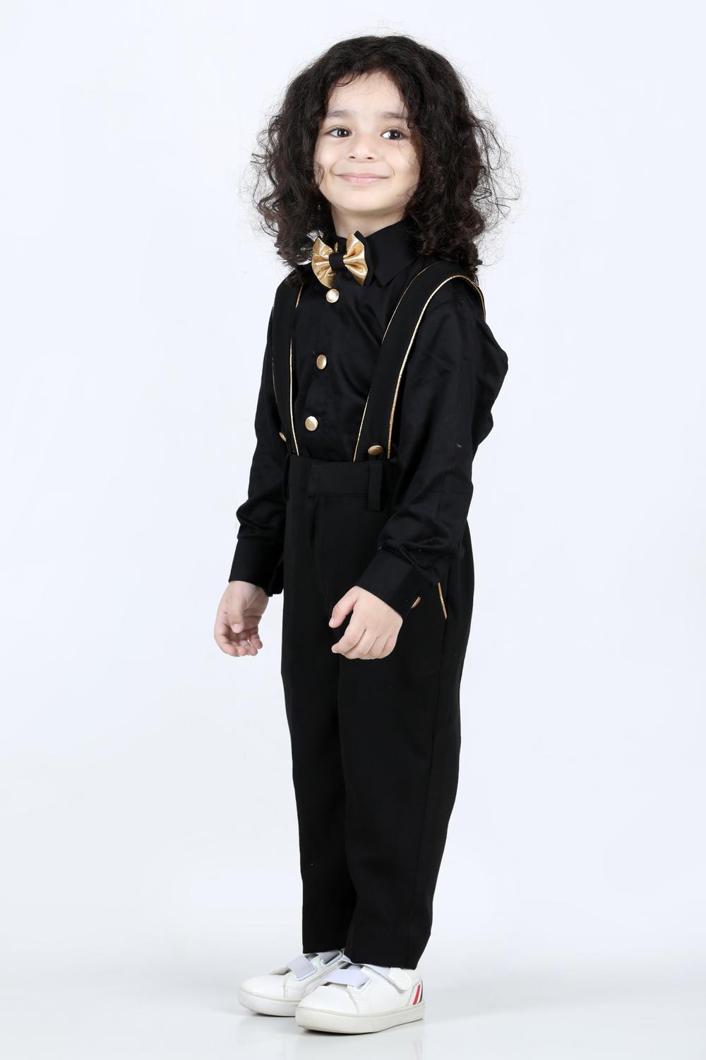 Suspender Pant,Shirt & Bow Set
