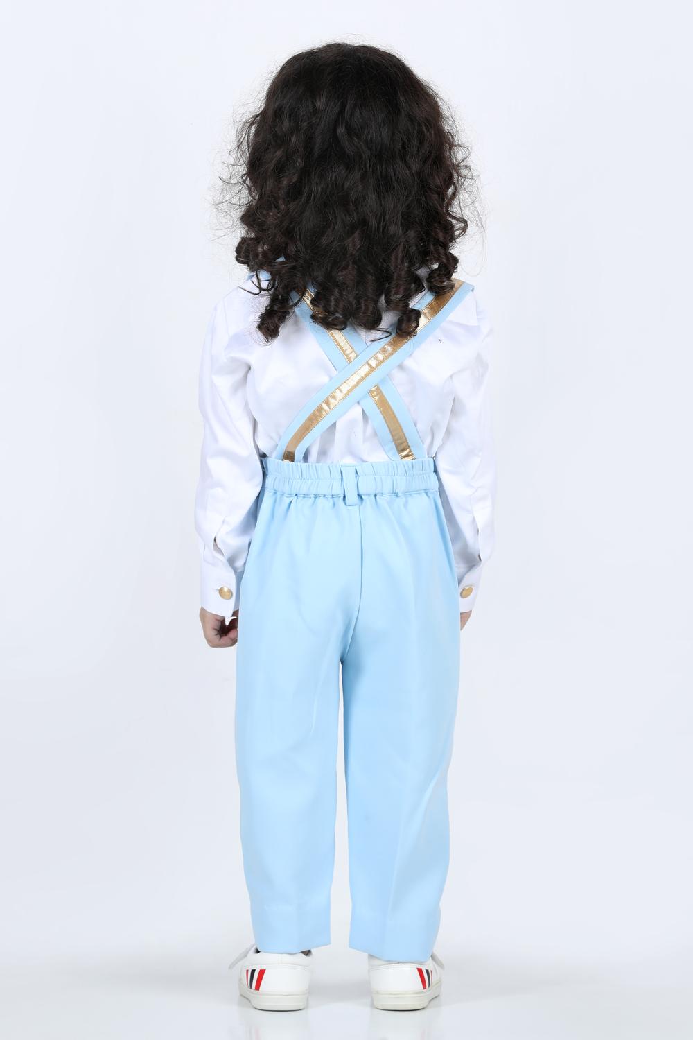 Suspender Pant,Shirt & Bow Set