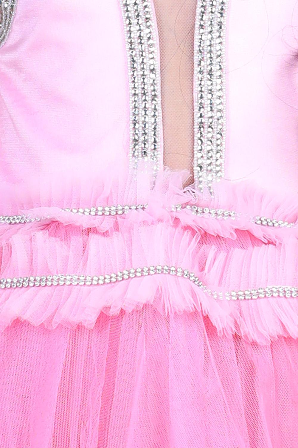 Flair Dress With Hand Embroidery