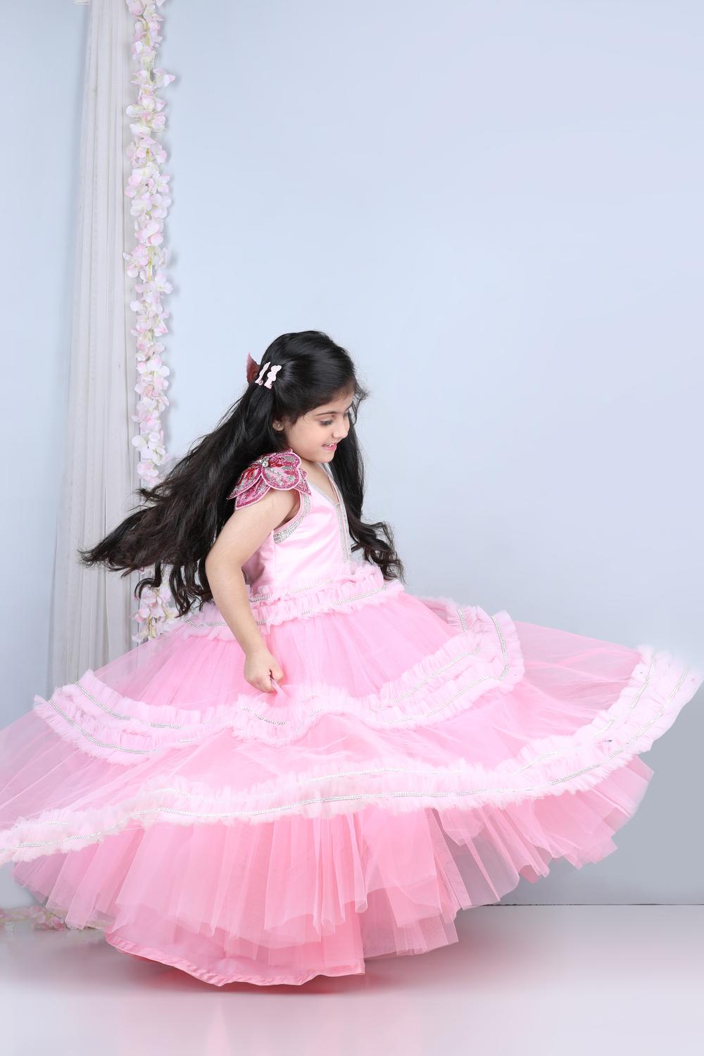 Flair Dress With Hand Embroidery