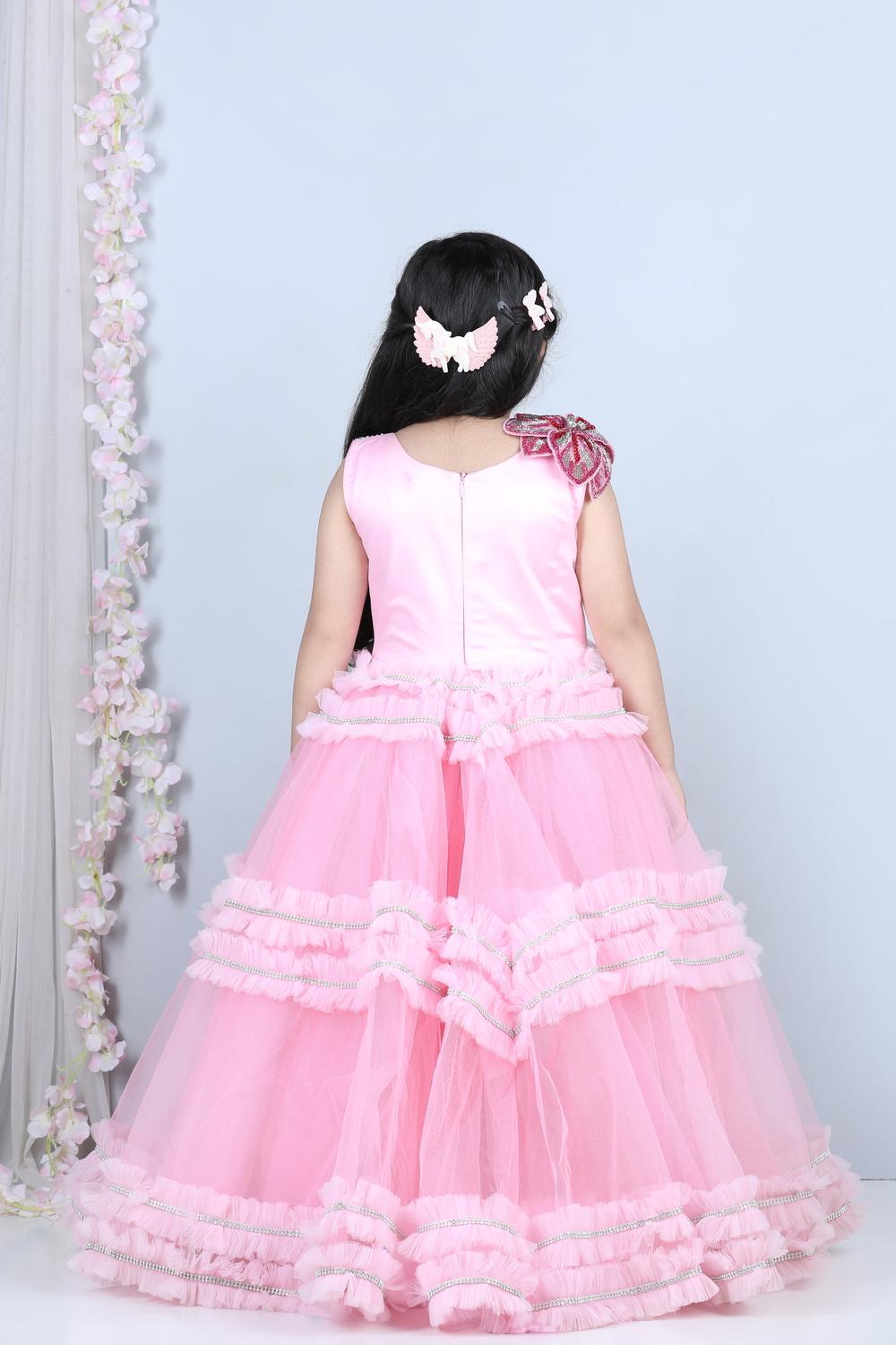 Flair Dress With Hand Embroidery