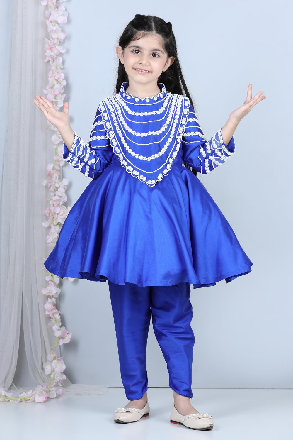 Peplum Suit With Pearl Work
