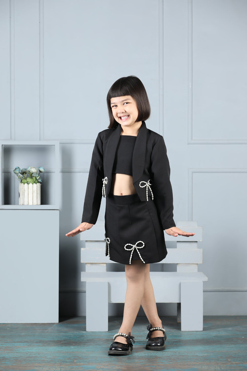 Coord Set With Bow Detailing