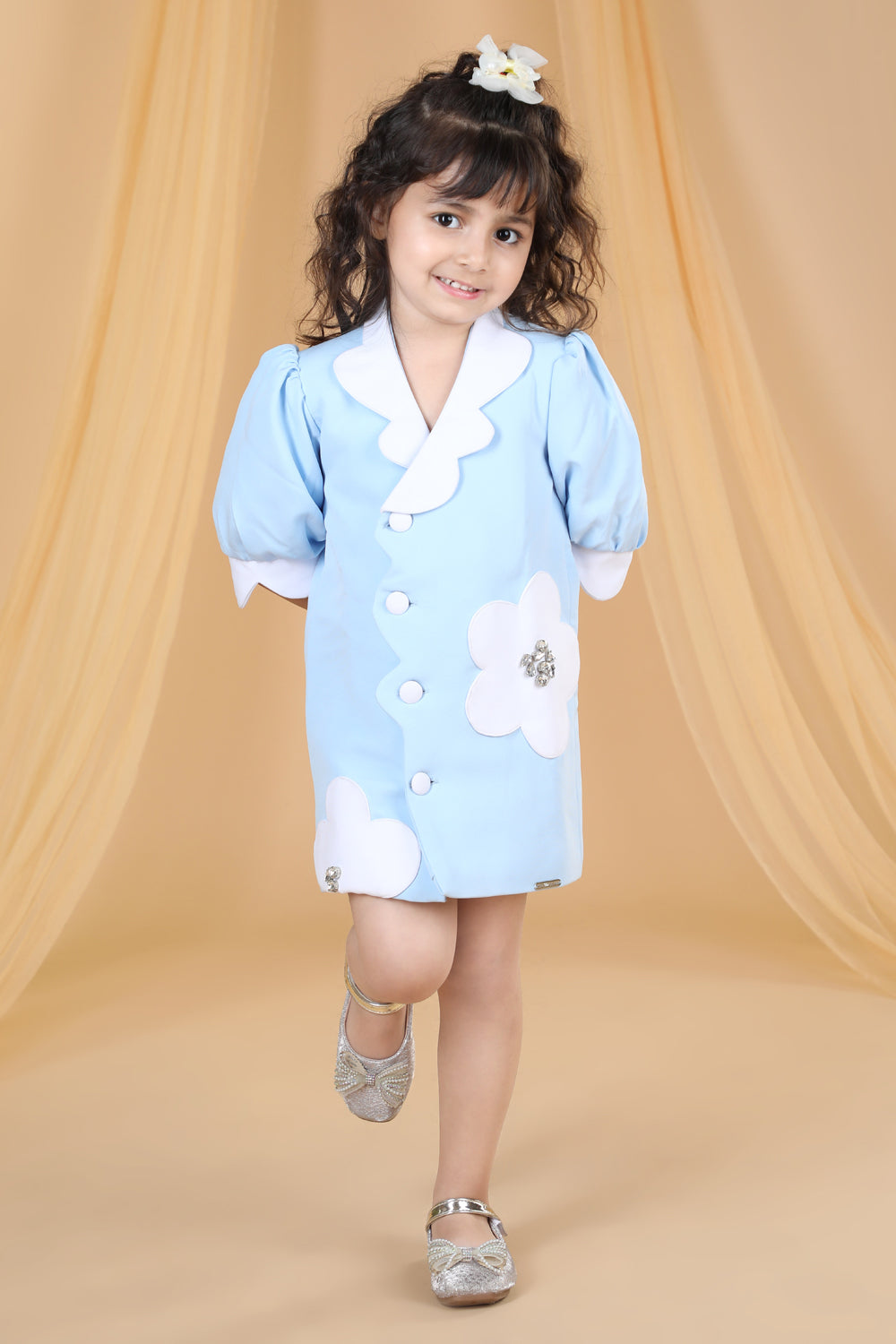 Coat Dress With Flower Detail