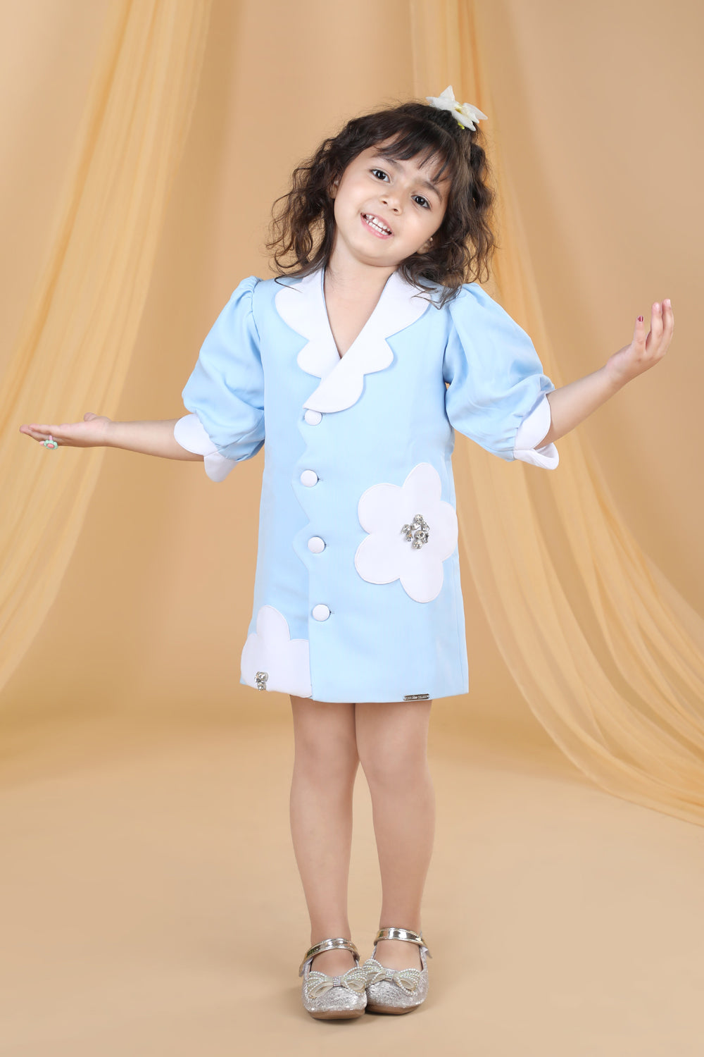 Coat Dress With Flower Detail