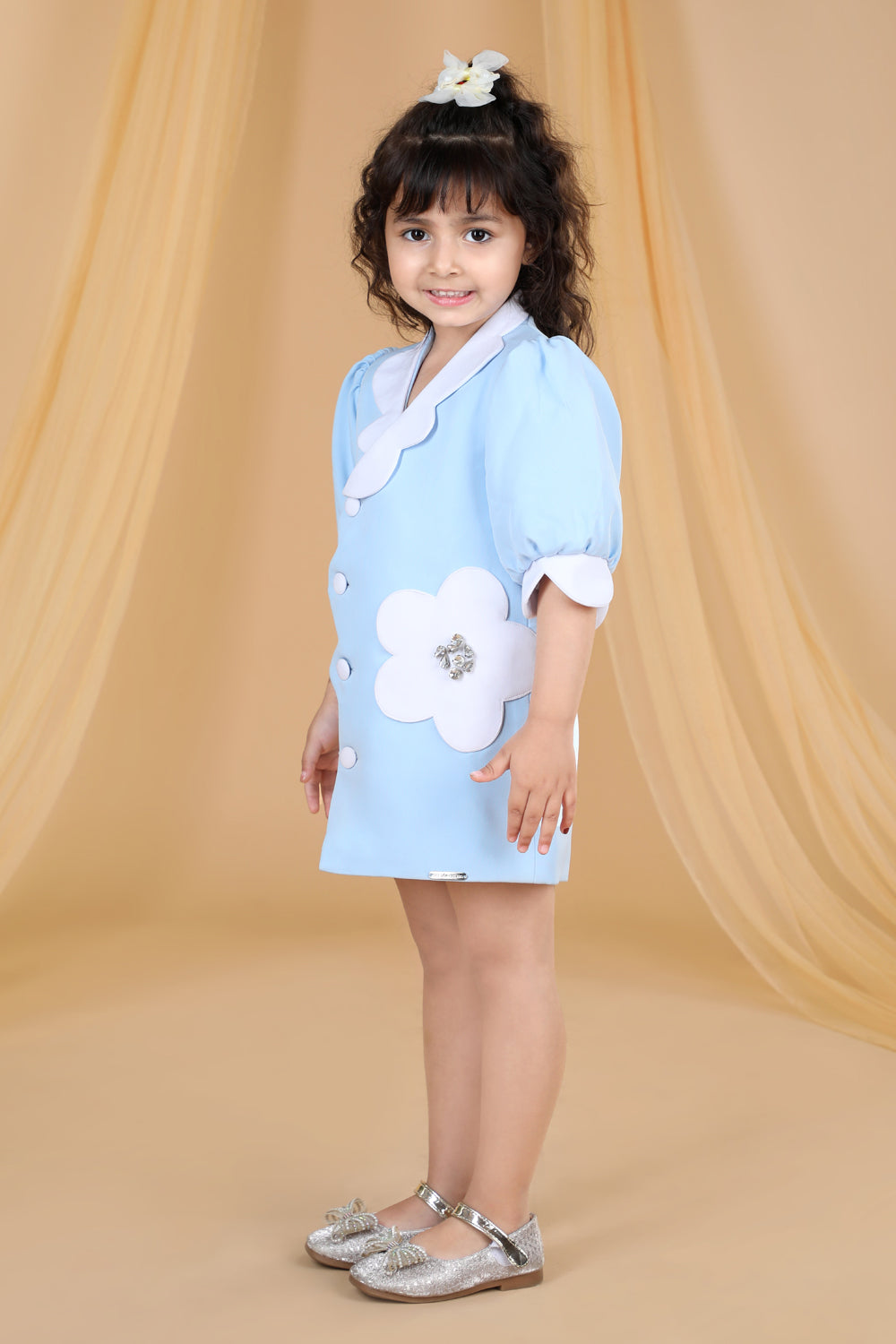 Coat Dress With Flower Detail