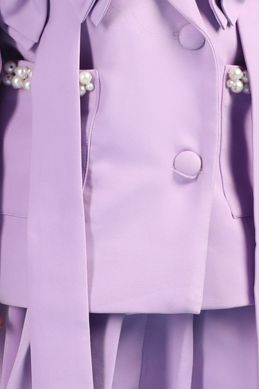 Coord Set With Pearl Detailing On Bow