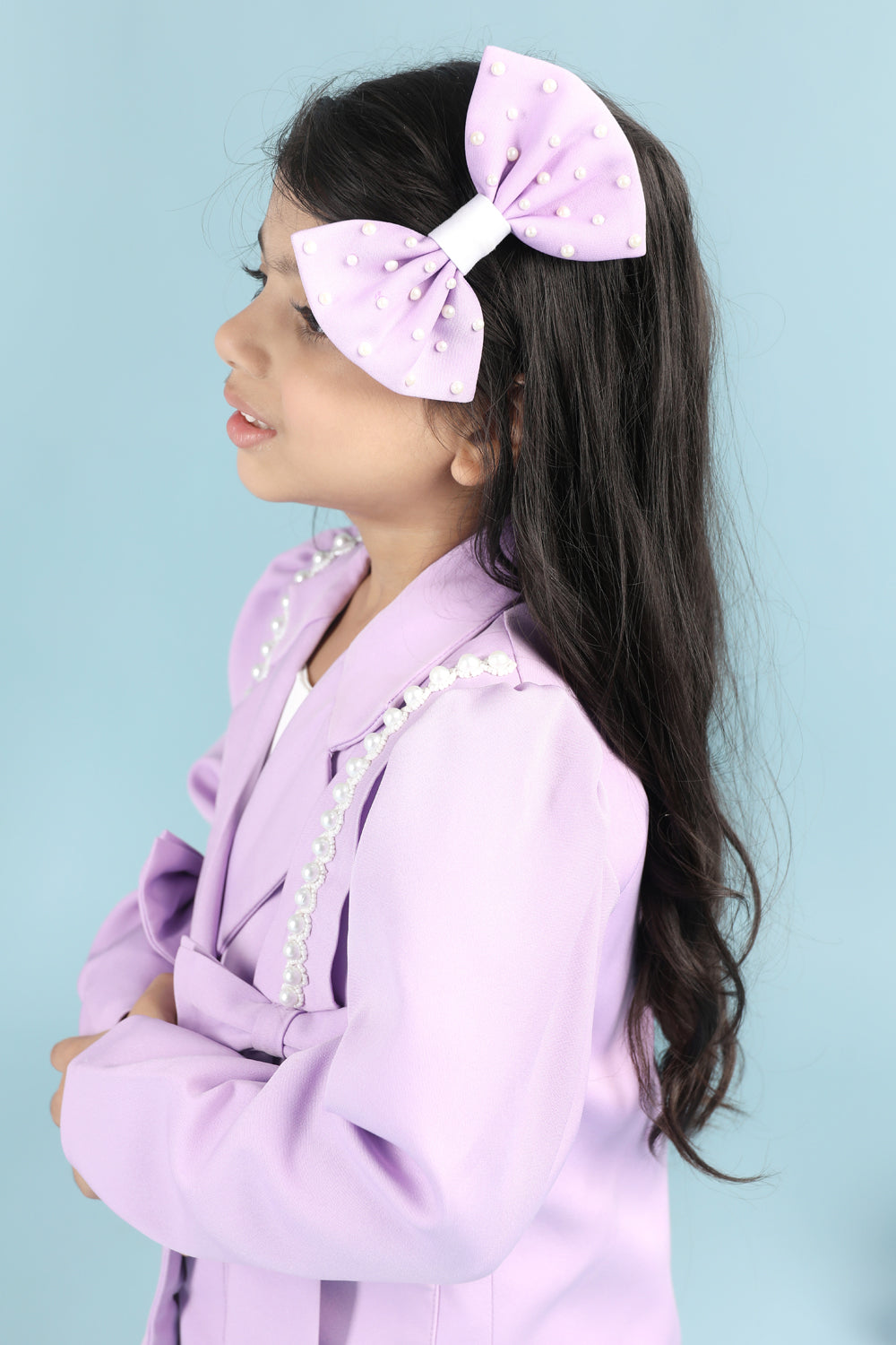 Coord Set With Pearl Detailing On Bow