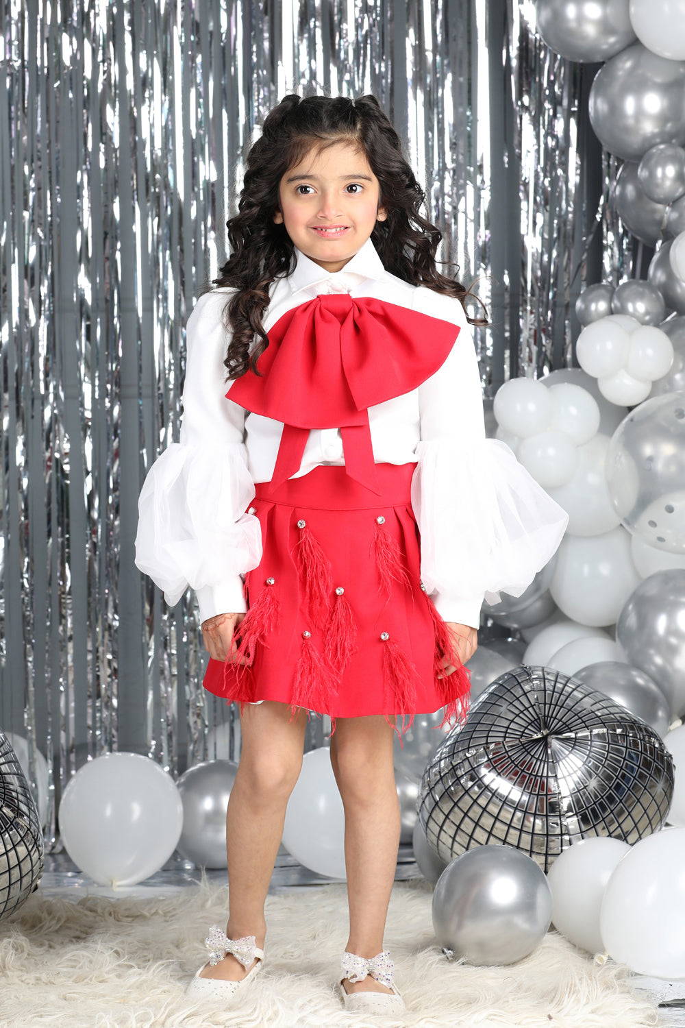3 Piece With Fur Detailing On Skirt