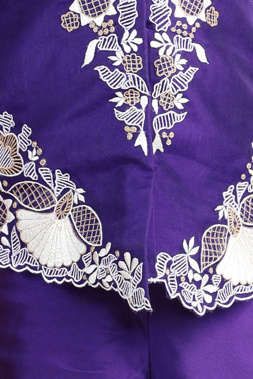 Thread Embroidery On Top With Plazzo