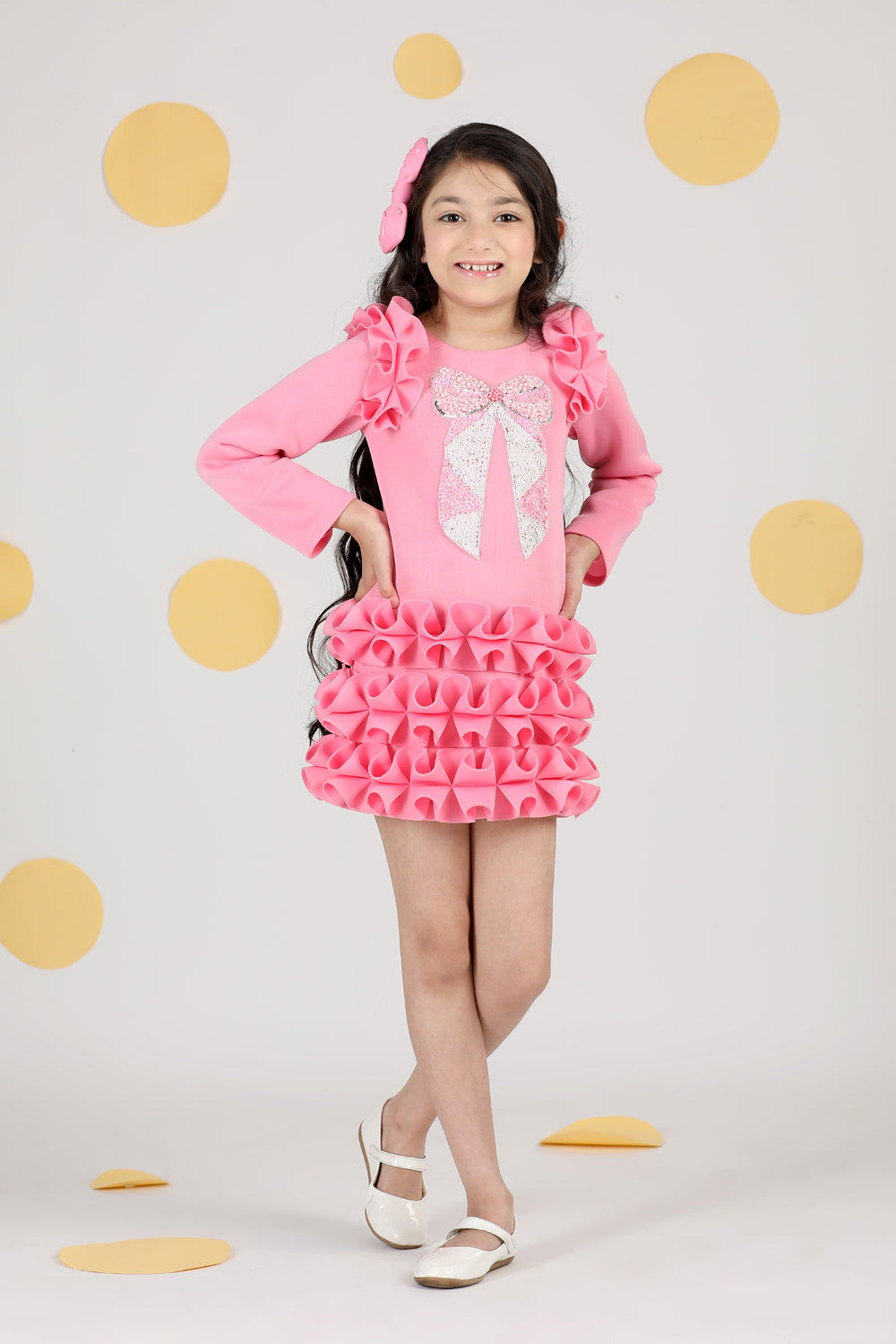 Dress With Tulles N Hand Embroidery