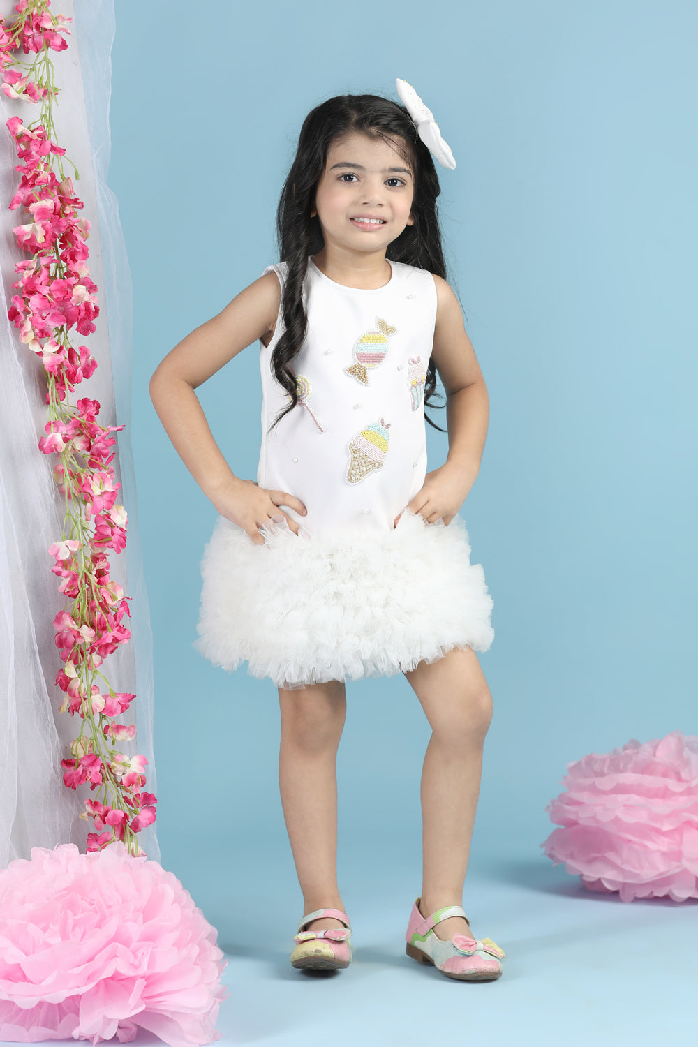 Dress With Candy Theme Embroidery
