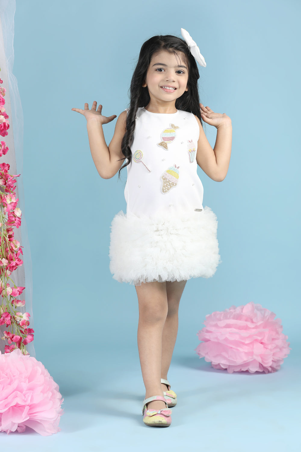Dress With Candy Theme Embroidery