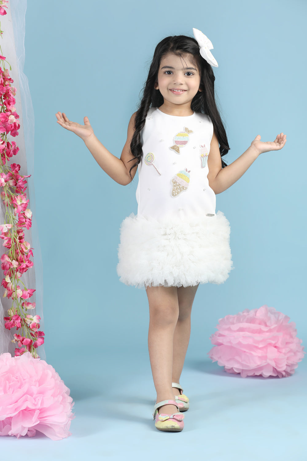 Dress With Candy Theme Embroidery