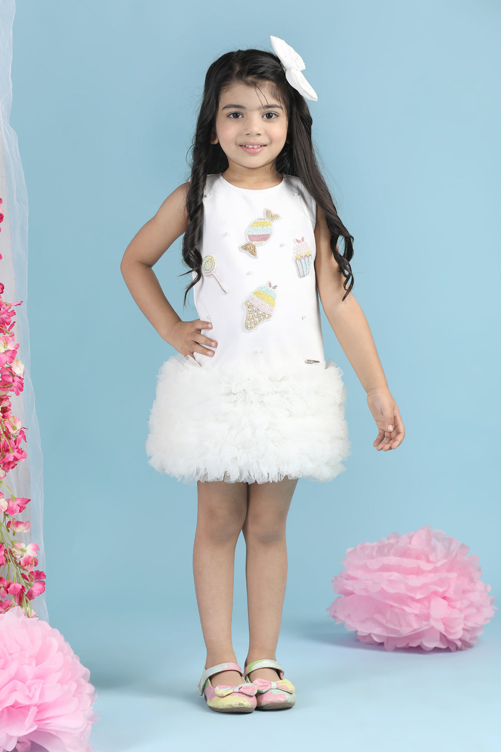 Dress With Candy Theme Embroidery