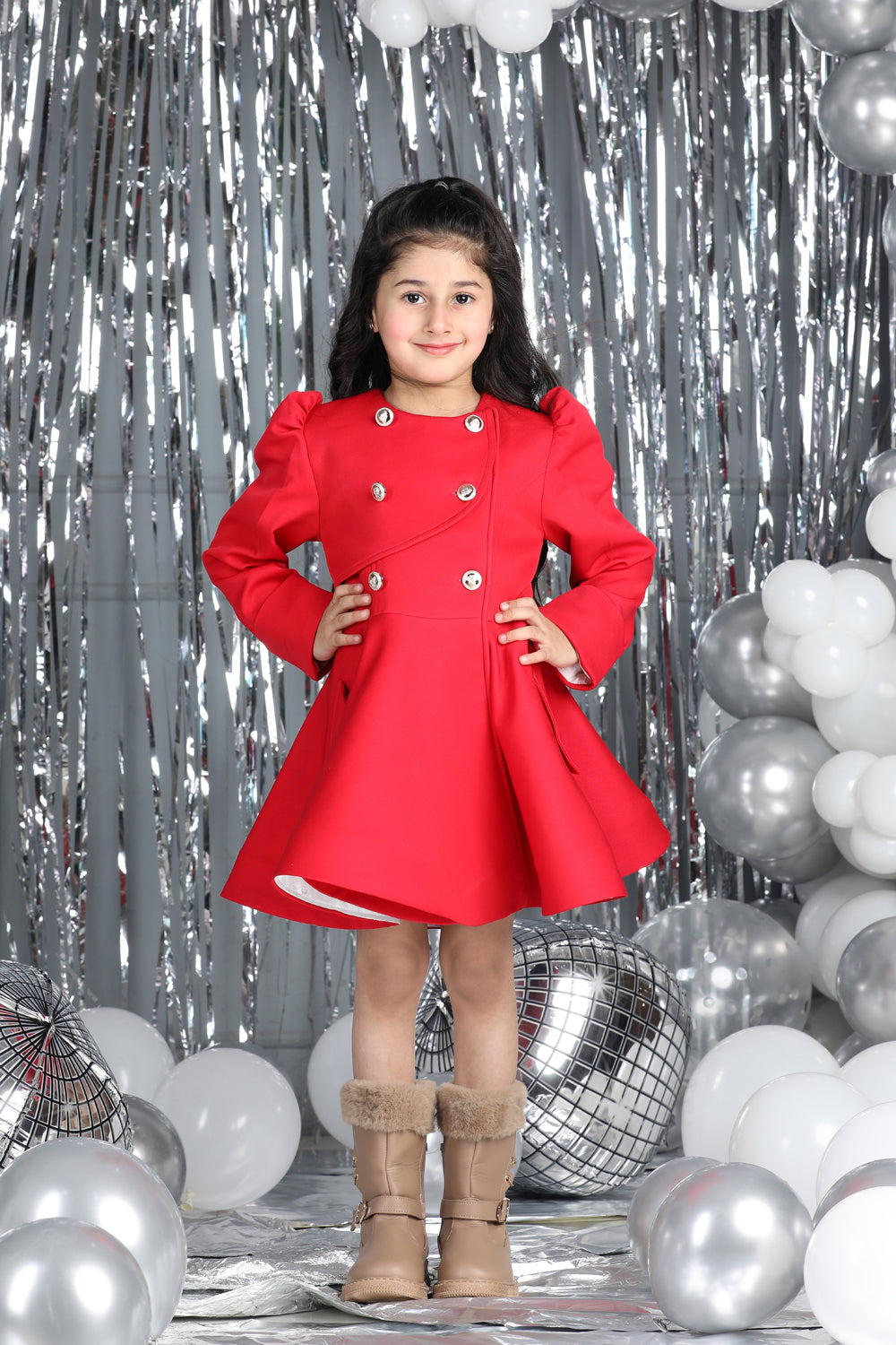 Coat Dress With Golden Buttons