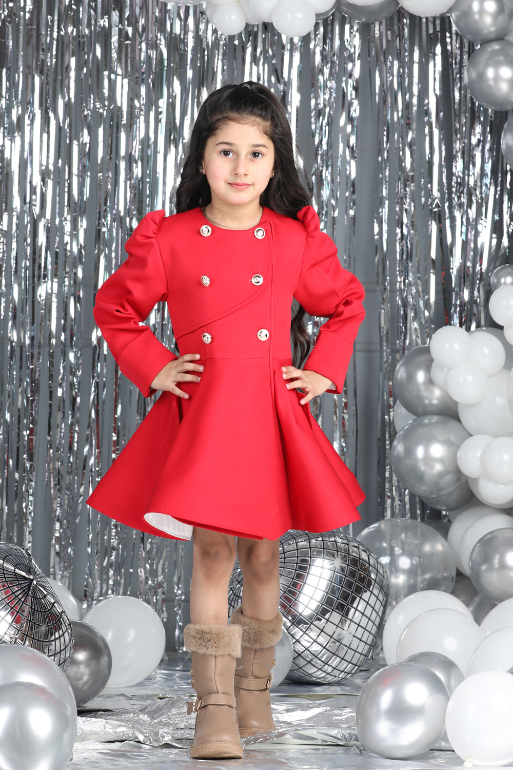 Coat Dress With Golden Buttons