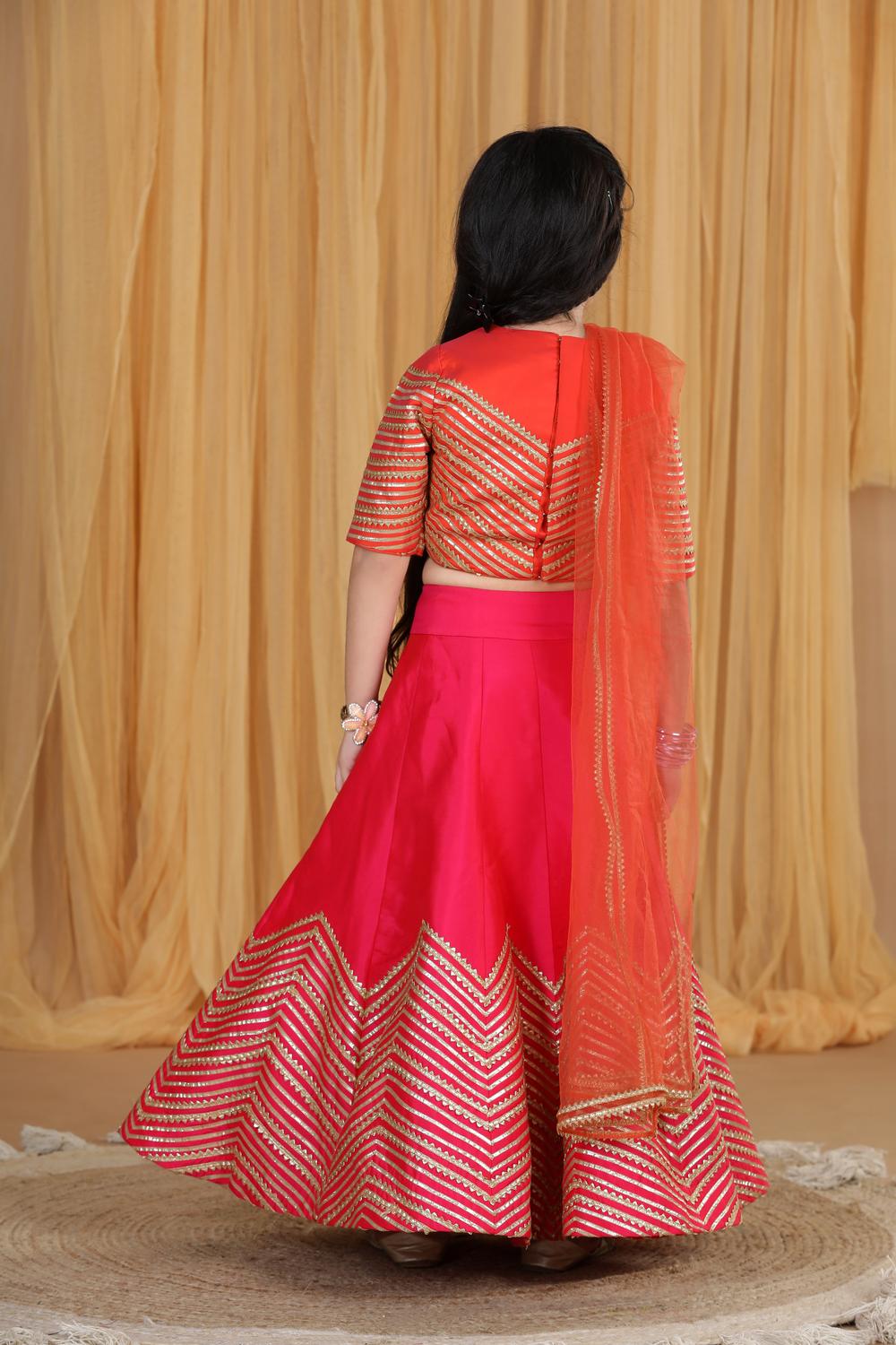 Lehanga With Gotta Work