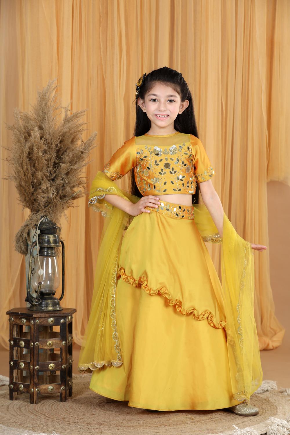 Lehanga With Mirror Work