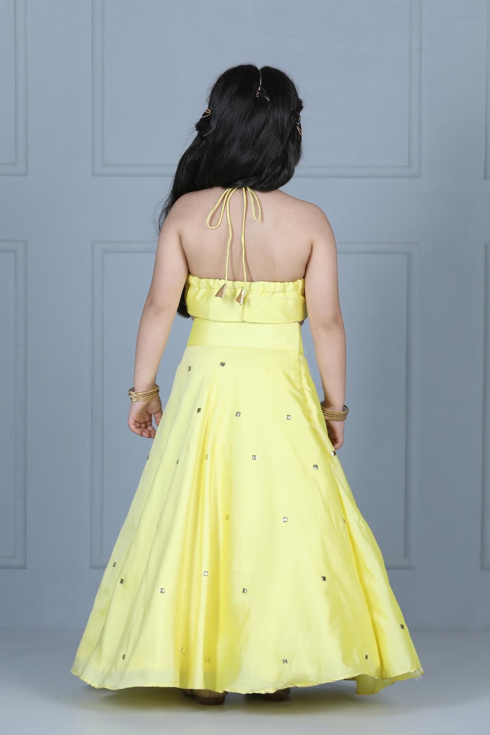 Halter Blouse With Silk Lehanga