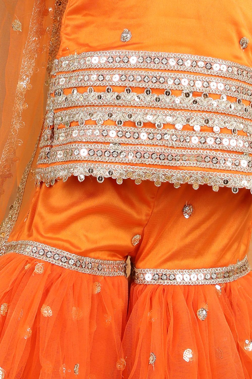 Sharara With Detailing On Shirt And Bottom