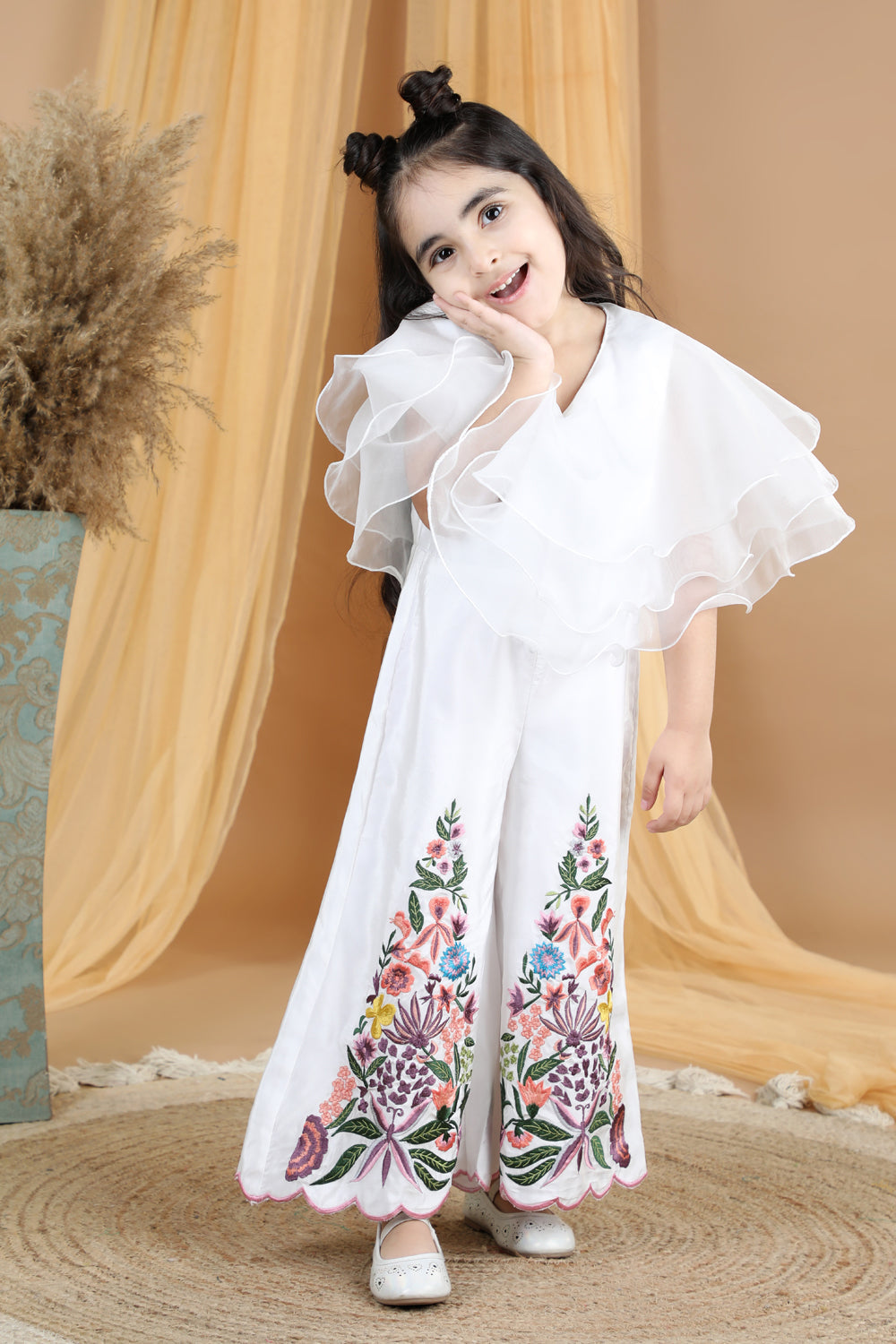 Jumpsuit With Thread Embroidery