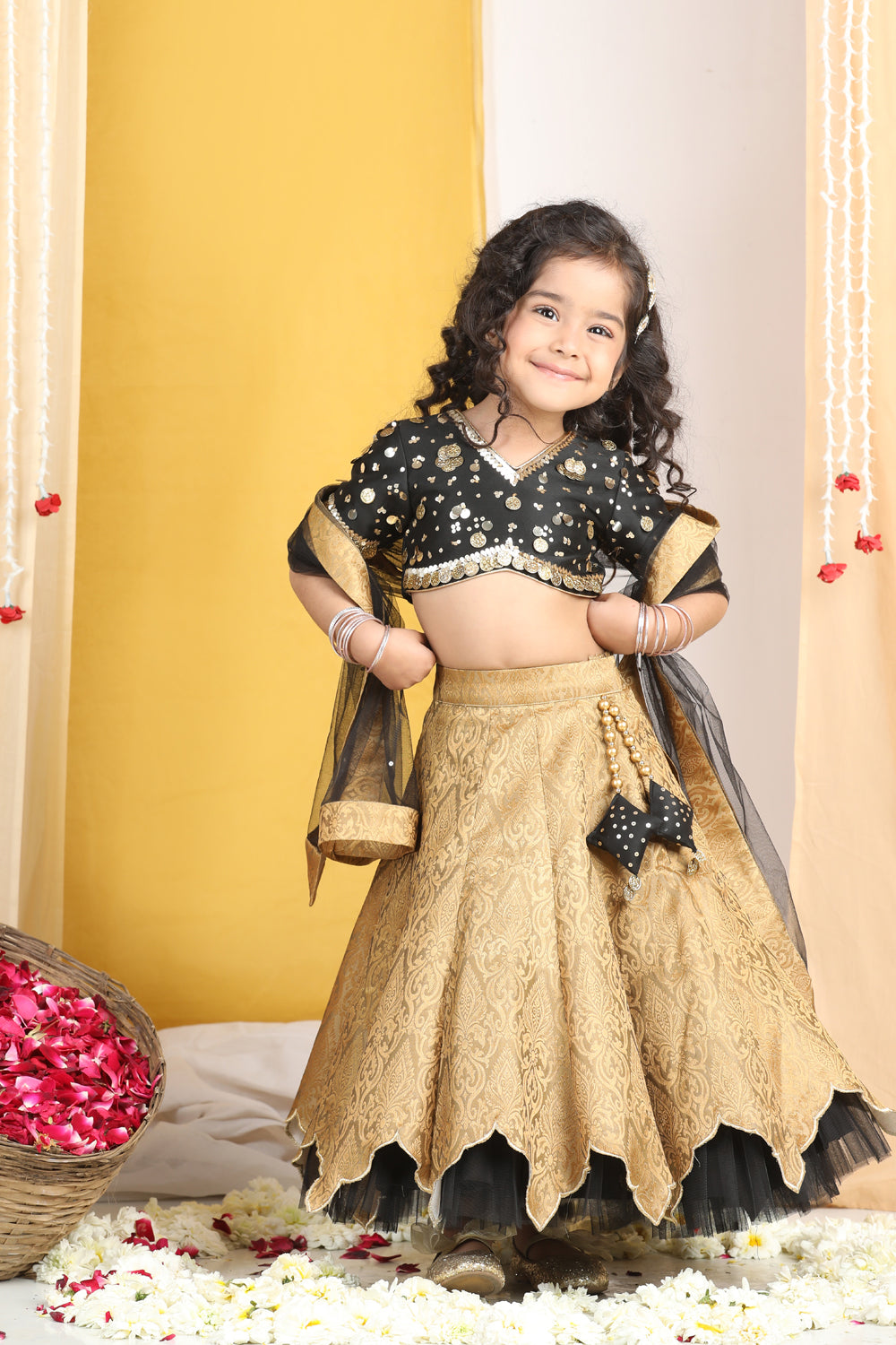 Sequence N Coin Work With Banarsi Lehanga With Cut Work