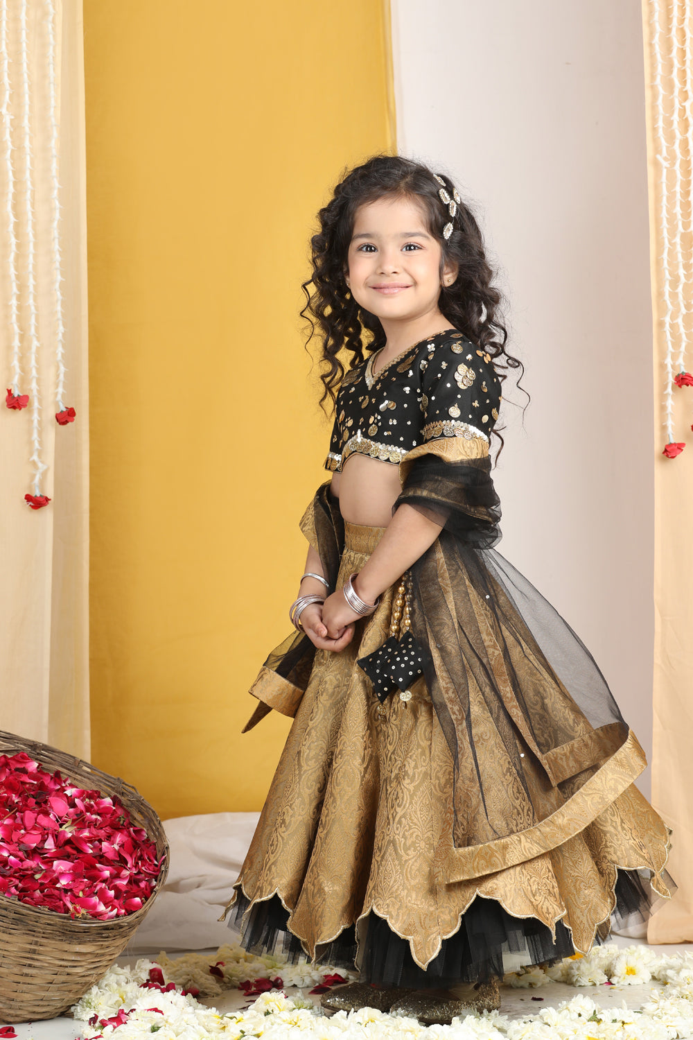 Sequence N Coin Work With Banarsi Lehanga With Cut Work