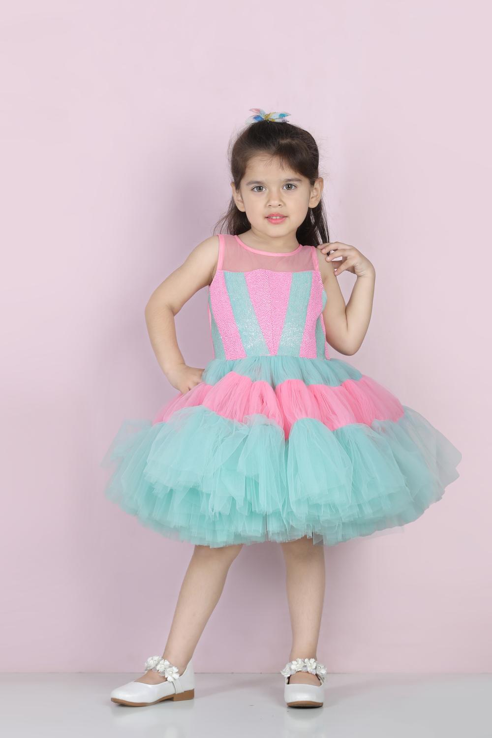 Two Color Dress With Work