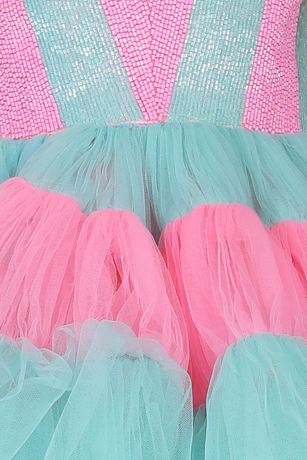 Two Color Dress With Work