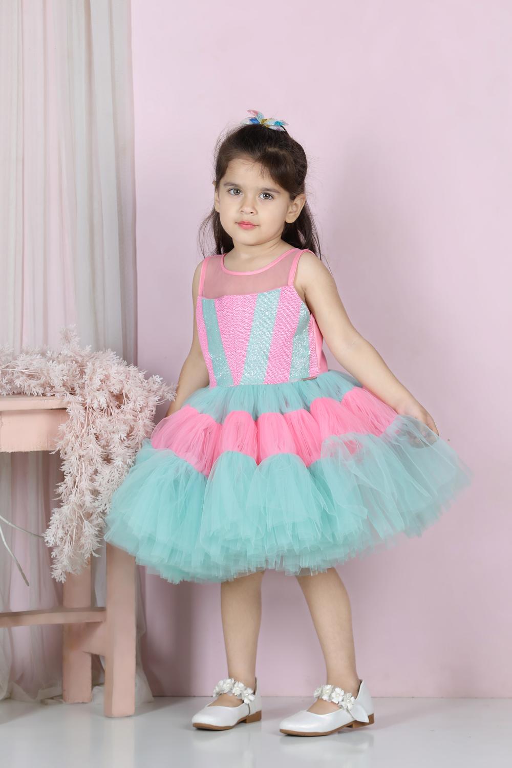 Two Color Dress With Work