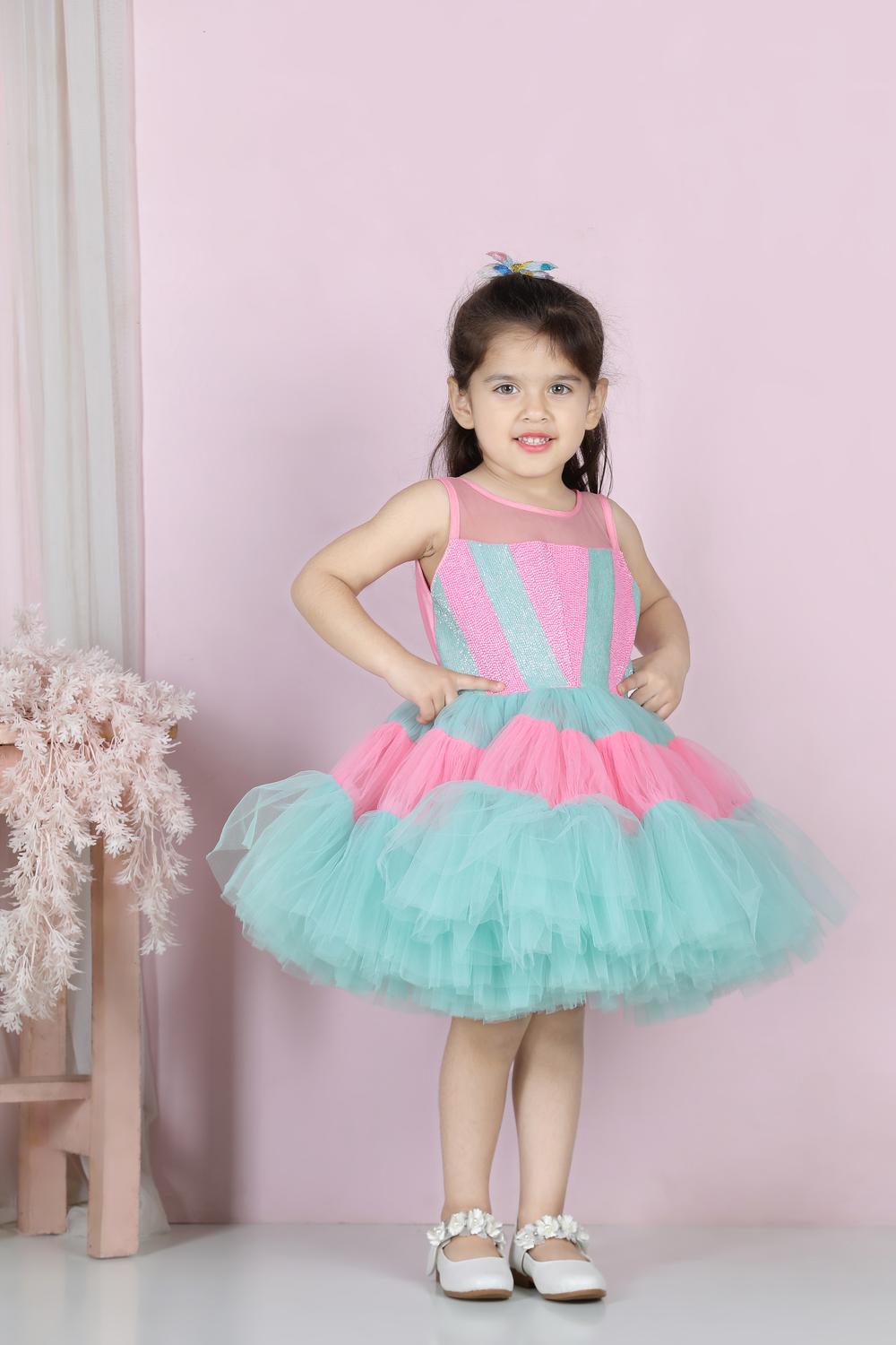 Two Color Dress With Work