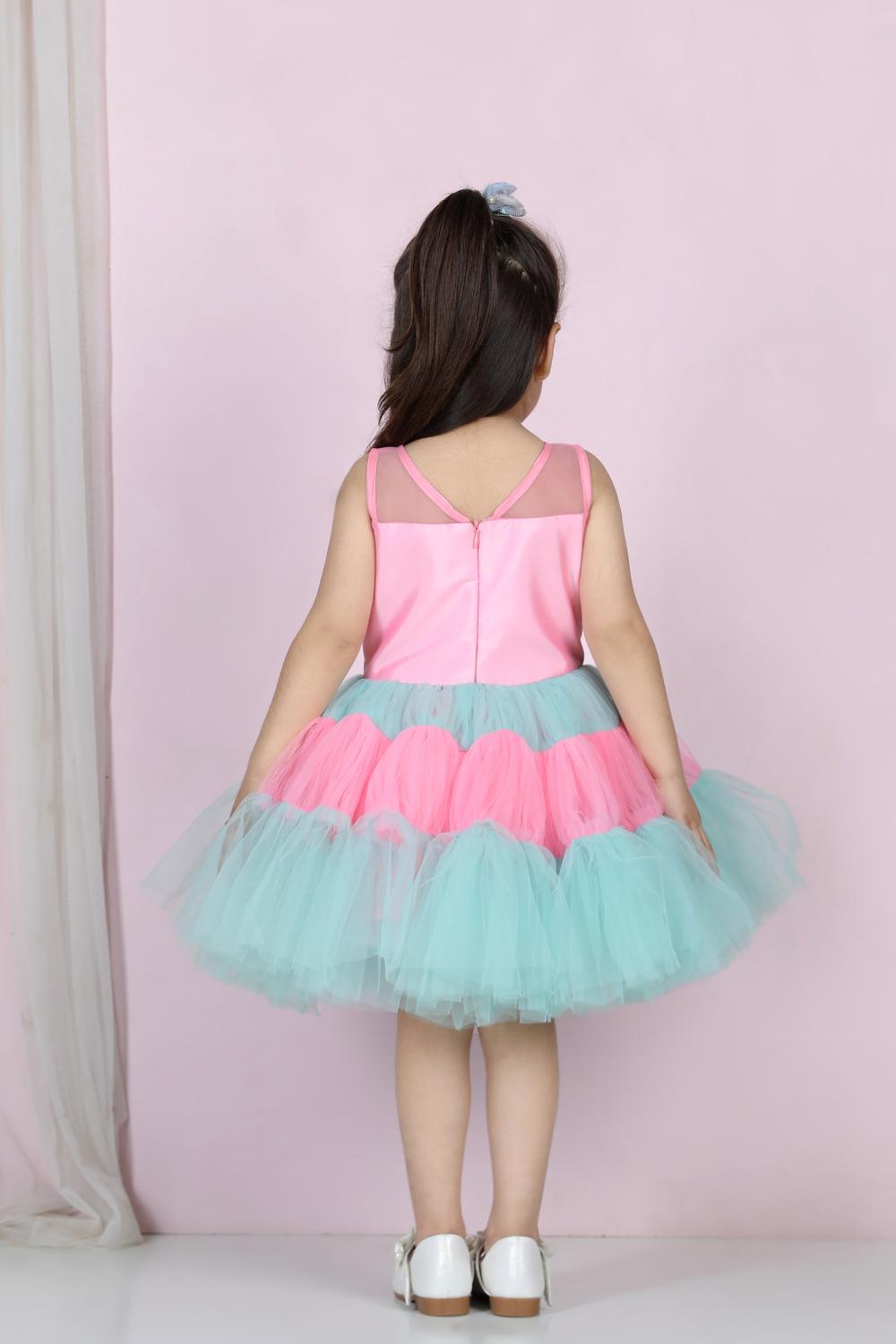 Two Color Dress With Work