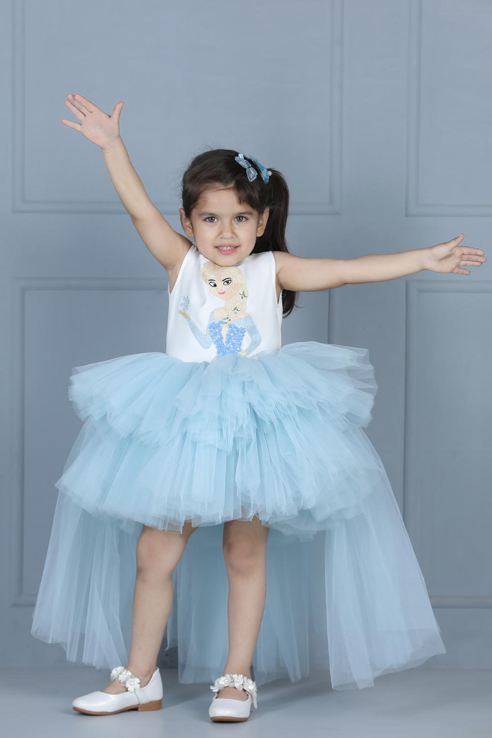 Elsa Dress With Net Flare