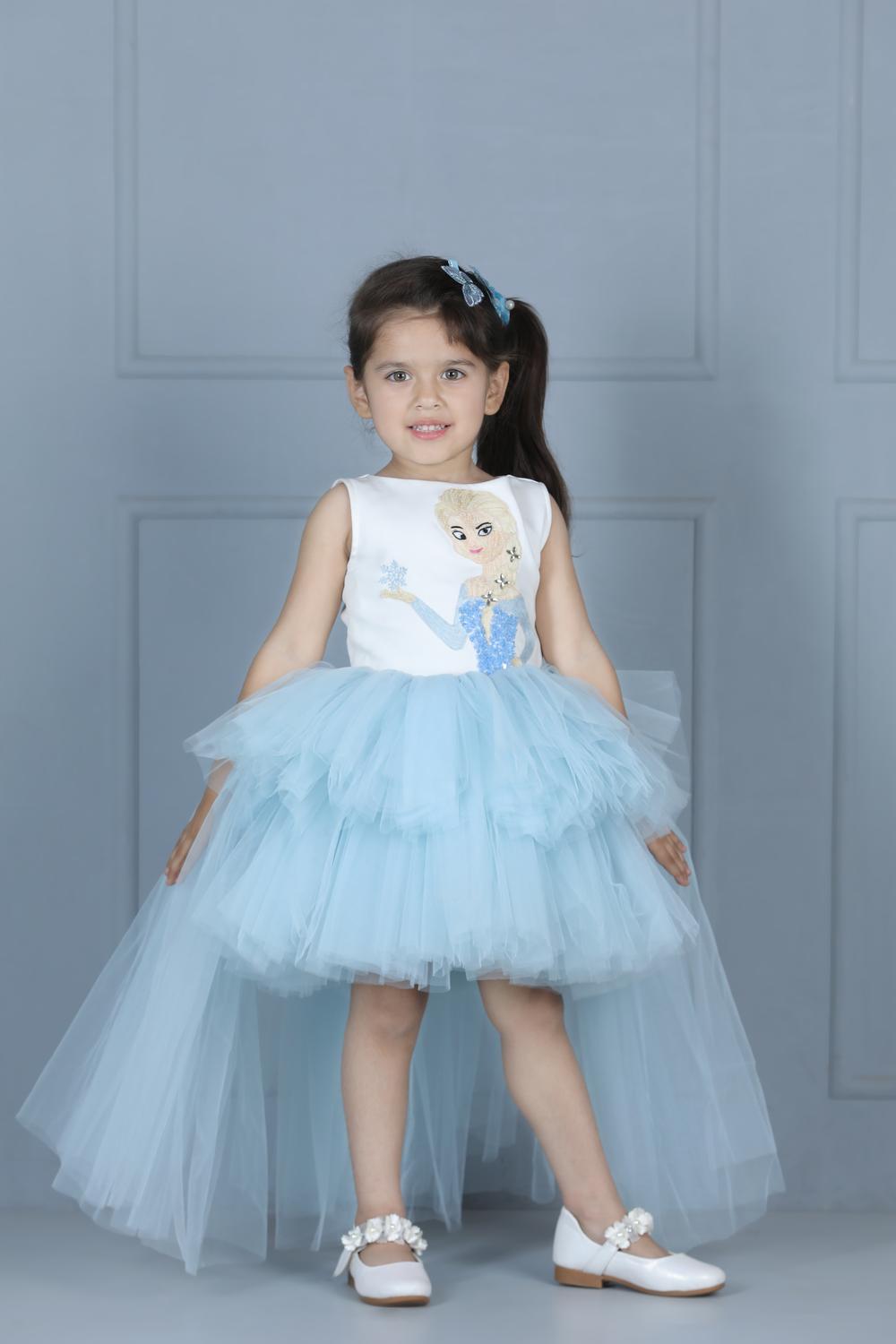 Elsa Dress With Net Flare