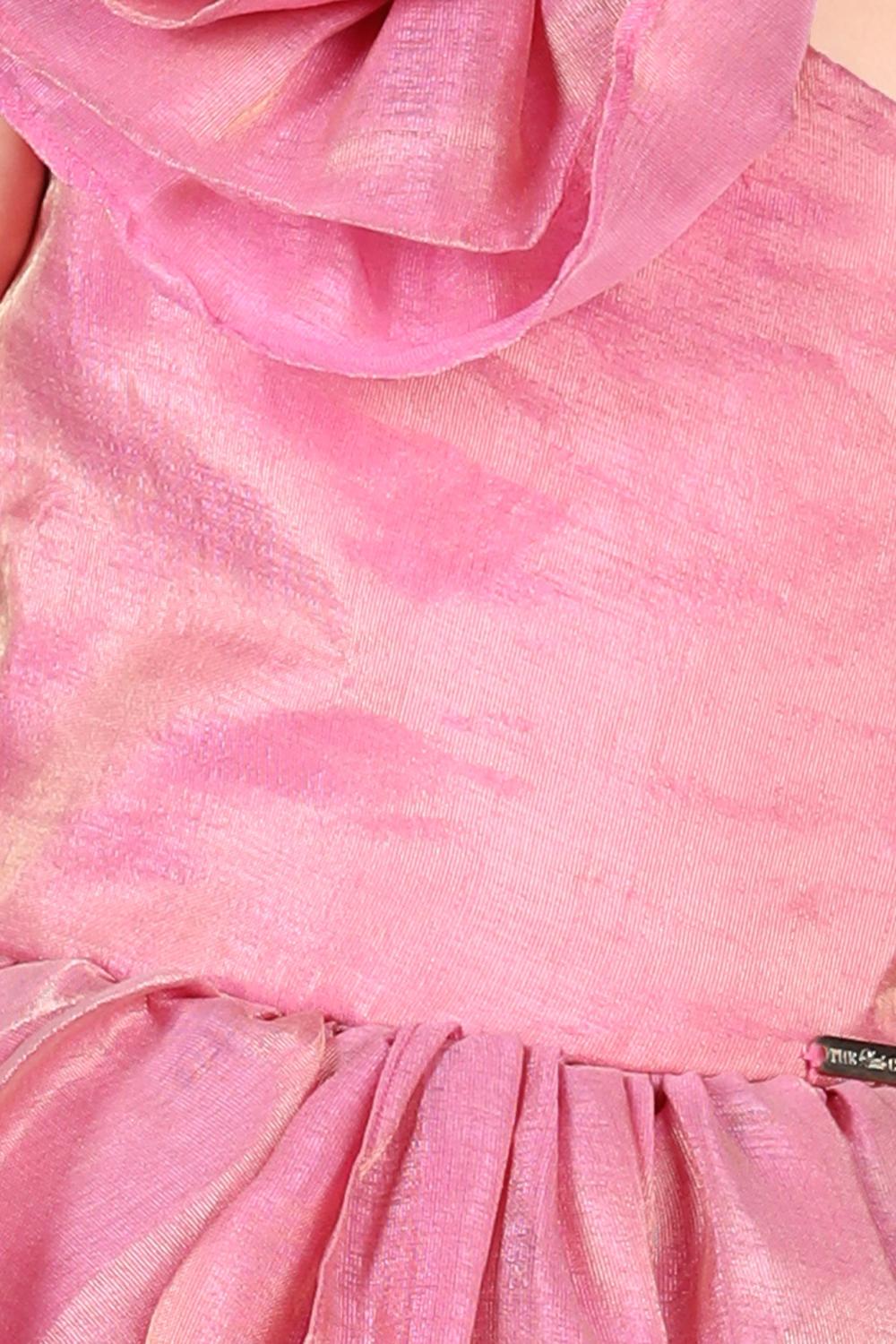 Off Shoulder Dress With Side Tail