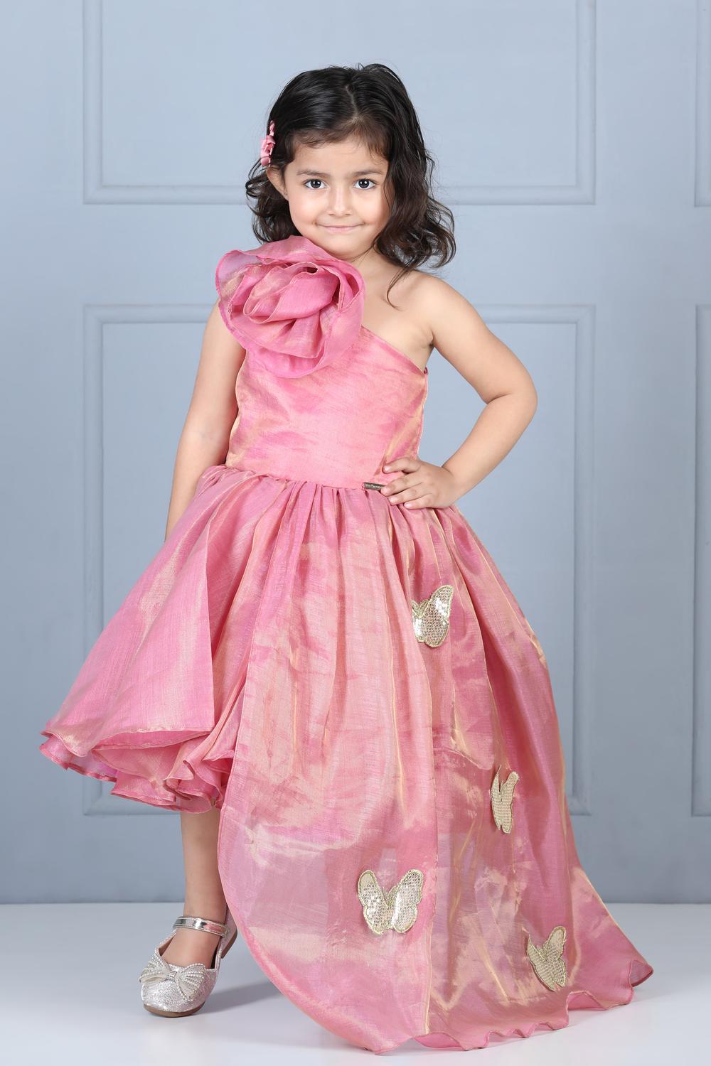 Off Shoulder Dress With Side Tail