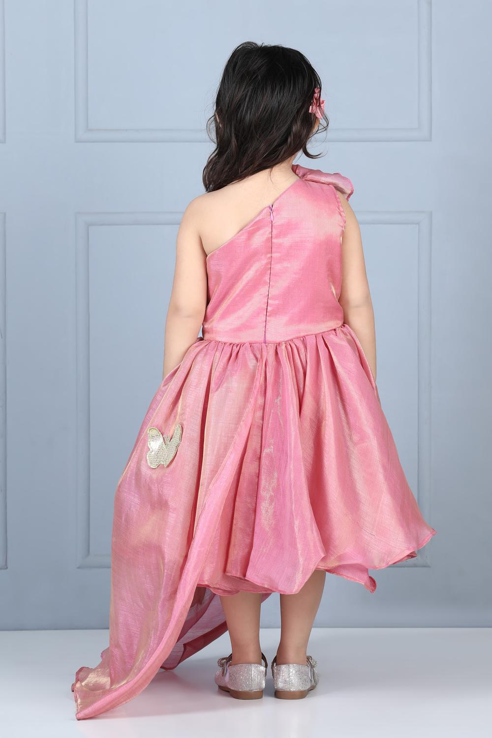 Off Shoulder Dress With Side Tail