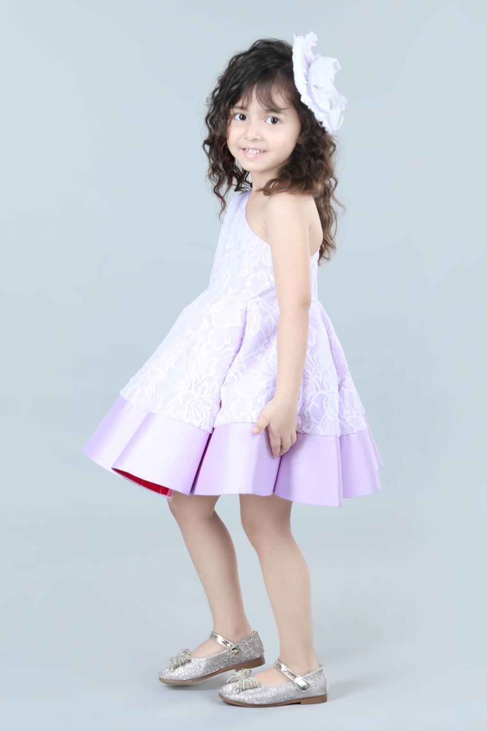Lilac Off Shoulder Dress